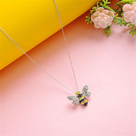 bee necklace swarovski.